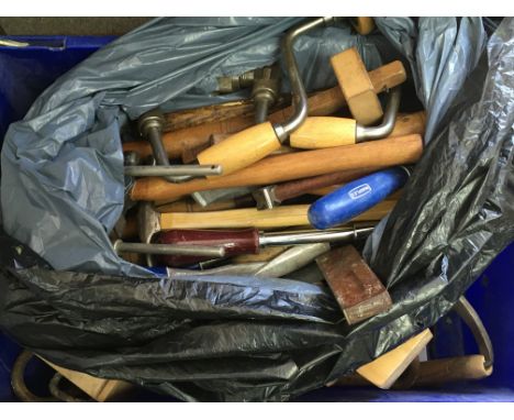 A large collection of various vintage woodworking tools including Stanley, Mapples etc. This lot cannot be posted