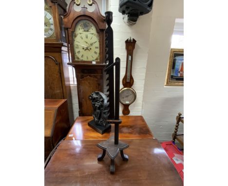 a 1930s oak Rise and fall candlestick. NO RESERVE