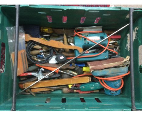 Three boxes of tools and other items. Shipping category D.