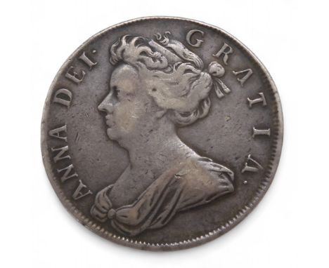 ANNE (1702-14)&nbsp;PRE-UNION HALFCROWN&nbsp;1705  Obverse Draped bust left legend around&nbsp;ANNA • DEI • GRATIA • Reverse 