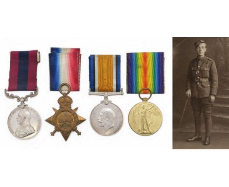 A WW1 DISTINGUISHED CONDUCT MEDAL GROUP OF FOUR Awarded to 2602 Sergeant Thomas Baker, Royal Scots; comprising Distinguished 