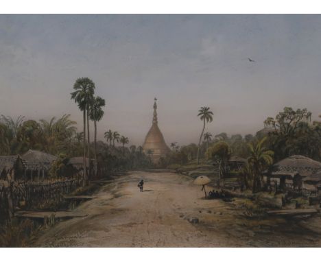 AFTER EDUARD HILDEBRANDT (20TH CENTURY) RANGOON Lithograph, 26 x 36cm (10.25 x 14") and others similar - Suez; Cairo; Alexand