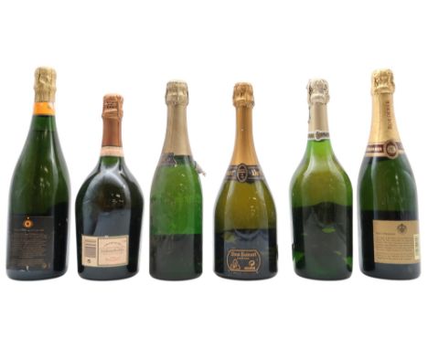 CHAMPAGNE&nbsp;One bottle of Billeca Salmon Brut 1978, one bottle of Dom Ruinart Blanc de Blanc 1990 75cl 12.5% Vol, one bott