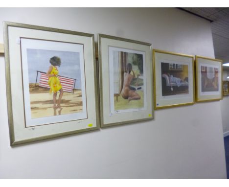 AFTER VETTRIANO, two female studies, together with other female portrait studies, all signed Dave Bonham (6)