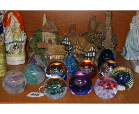 TWELVE CAITHNESS GLASS PAPERWEIGHTS, to include miniature 'Moonflower', 'Lacemaker 2001', 'Summer Haze 2003', 'Weaver 2005', 