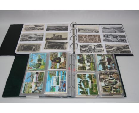 TWO POSTCARD ALBUMS, early to mid 20th Century, British and Foreign topographical