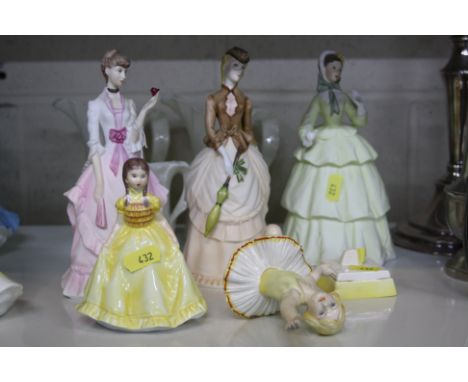 A GROUP OF ROYAL WORCESTER, to include 'Fragrance', 'Sunday Morning', 'Sincerity', 'Party Dress' and 'Tuesday's Child' (off p