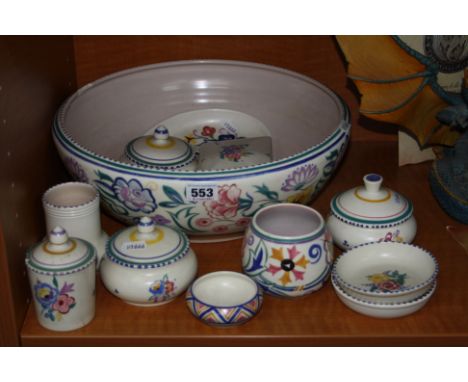 A GROUP OF POOLE POTTERY, various backstamps (a/f) (12)