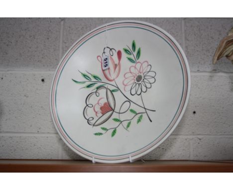 A 1960'S POOLE POTTERY BOWL, shape No.920, diameter approximately 33cm