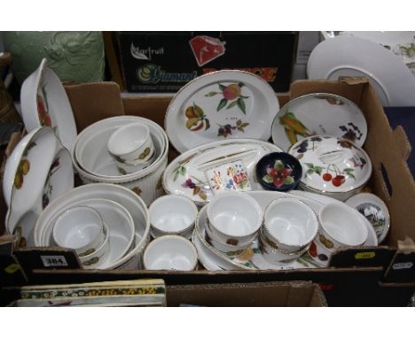 ROYAL WORCESTER 'EVERSHAM' DINNERWARES, (over 20 pieces), Moorcroft pin dish (s.d.) etc