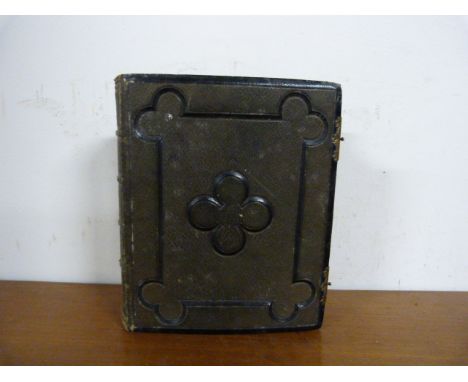 VICTORIAN PORTRAIT PHOTOGRAPHS.  A small quarto album in panelled morocco containing 49 carte de visite photographs of distin