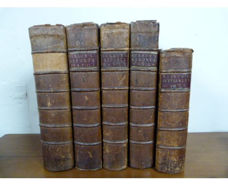 BURROW JAMES.  A Series of the Decisions of the Court of King's Bench. Quarto. Calf, damp mkg. & spotting. 1768; also 4 folio