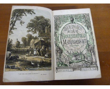 BEETON MRS. ISABELLA.  Beeton's Book of Household Management. 1st Edition, first part only. Col. litho frontis ("The Free Fai