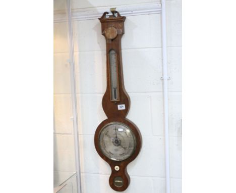 Antique 19th century B Gironimo banjo barometer