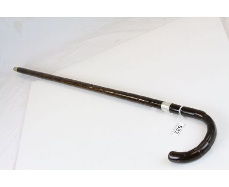 Briggs silver mounted antique walking stick 