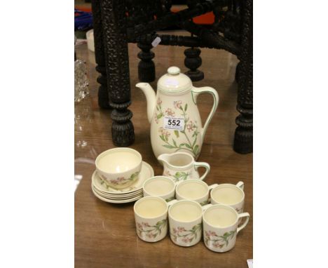 Mid 20th century Grays Pottery floral decorated coffee set