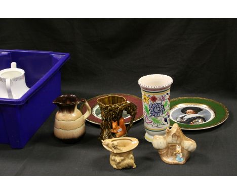 Box of ceramics to include Royal Albert, Poole Pottery, Sylvac etc 