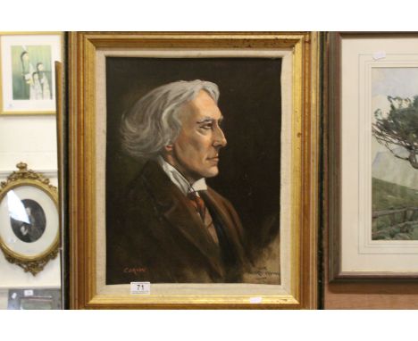 Corvin, Oil on Board Portrait of the actor Sir Henry Irving, signed and titled  45 x 35 cm approx. framed