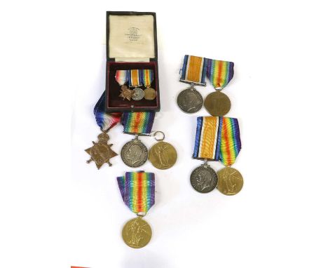 A First World War Trio, awarded to 2468 PTE.T.BARKER, DURH:L.I., comprising 1914-15 Star, British War Medal and Victory Medal