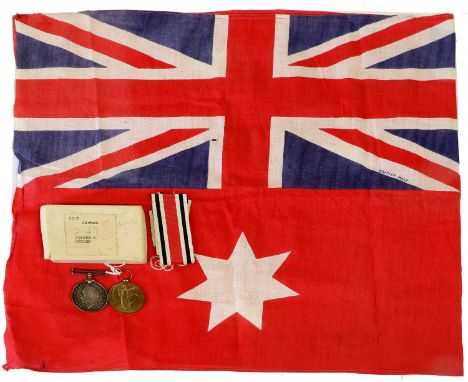 A First World War Pair, awarded to 2 LIEUT.F.S.VERNON, comprising British War Medal and Victory Medal, together with a box an