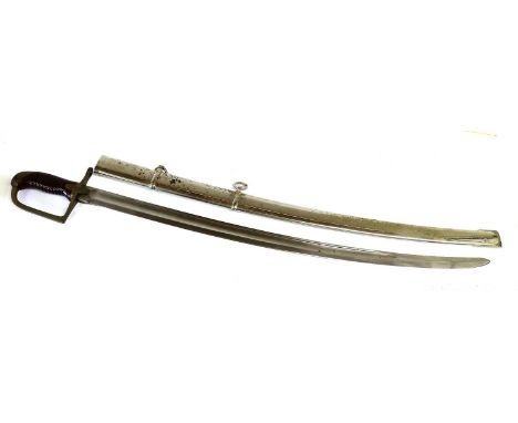 A Rare Polish Szabla Wz.34 (Cavalry Trooper's Sabre), the 82cm single edge steel blade with a broad fuller and narrow fuller 