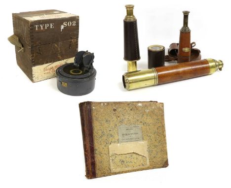 A Second World War Air Ministry Type S02 Azimuth Circle Gyro Compass, numbered 30421K, in original wood case with stencilled 