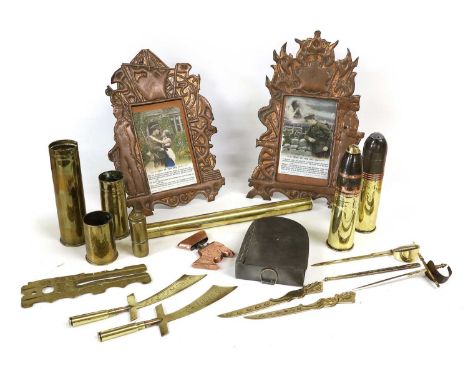 A Rare First World War Trench Art "Kronprinz" Copper Cigarette Lighter, modelled as a caracature head of Crown Prince Friedri