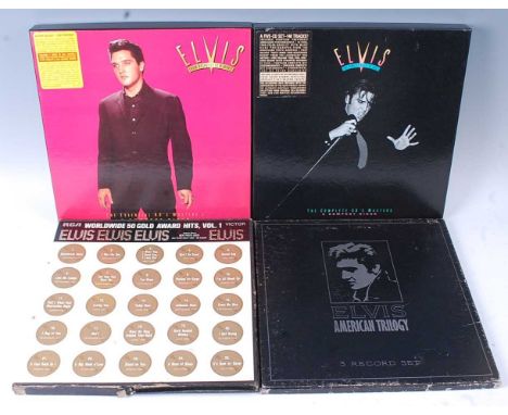 Elvis Presley - Worldwide 50 Gold Award Hits, Vol.1 five LP box set, together with Elvis American Trilogy three LP box set, E