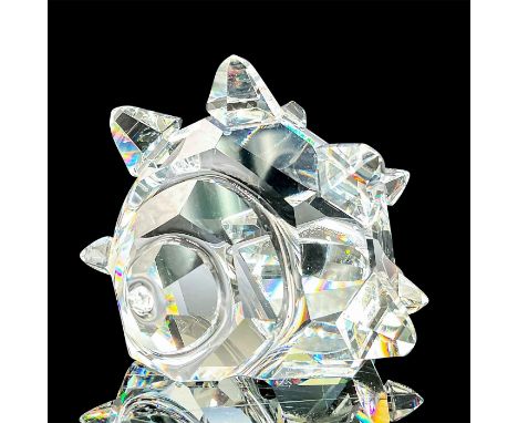 Lead clear crystal shell, part of the South Sea collection. Swarovski etched backstamp. This item has its original box. Box m