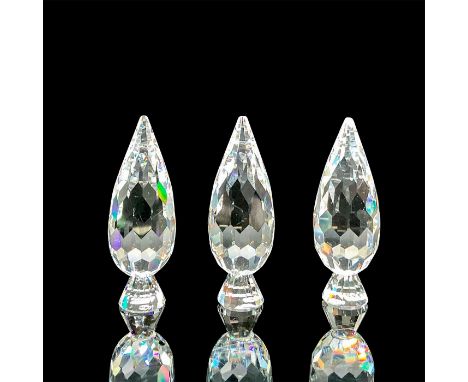 Lead clear crystal trees that are part of the Silver Crystal City; La Piccola Citta collection piece no. 158979. Swarovski et