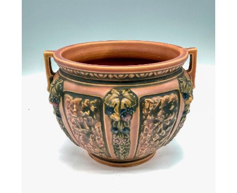 Double-handled planter with beautiful pattern. Dimensions: 8.5"L x 7.25"W x 6.25"HCondition: Age related wear.