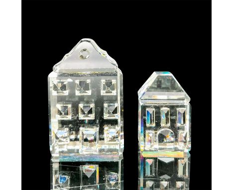 Part of the Silver Crystal City; La Piccola Citta collection. Lead clear crystal houses made to complement this series. Swaro