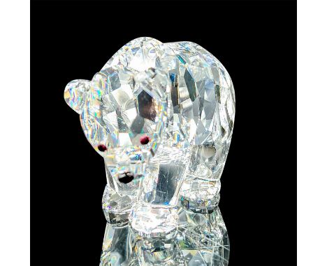 Gorgeous retired crystal bear that was available for purchase by SCS members. Made from clear faceted crystal with jet eyes a