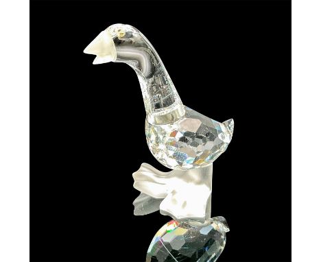 Part of the Barnyard Friends collection. Lead clear crystal figure with frosted crystal beak and feet. Swarovski etched backs