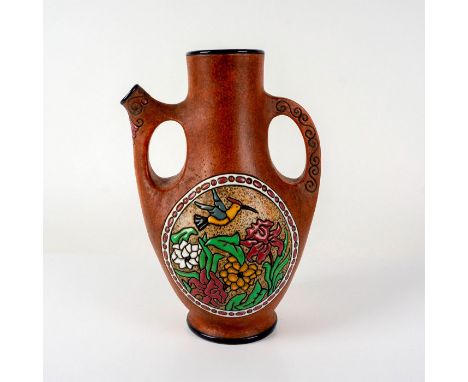 From the Campina Series that was produced from 1909 through the whole of the 1930's. Terracotta amphora vase decorated with c