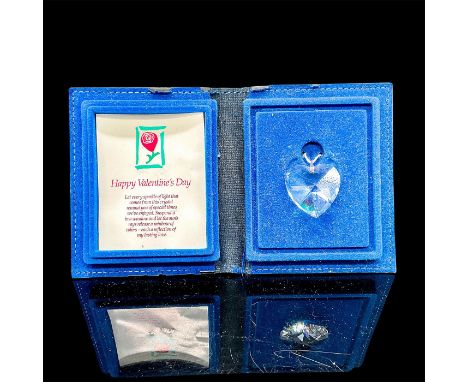 Part of the Crystal Keepsake collection. Heart-shaped faceted crystal prism pendant with metal hook to top. This item has its