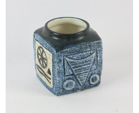 Troika Pottery Marmalade Jar marked for Tina Doubleday, H 9cm W 7.5cm. Provenance: From Munstead Wood. The contents of the pr