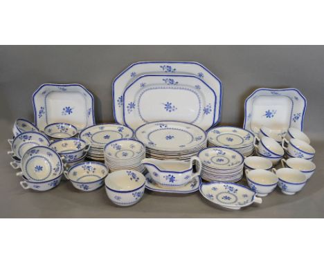 A Copeland Spode Gloucester Pattern Part Tea and Dinner Service comprising of two meat platters, twelve dinner plates, eleven