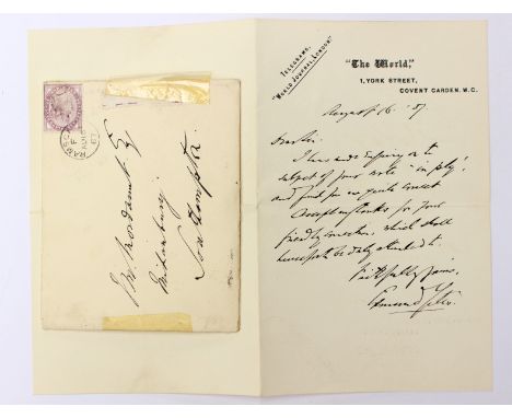 Collection of autograph letters relating to the arts (musicians, composers, painters, sculptors, actors, writers), comprising