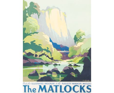 George Ayling (British, 1887-1960), 'The Matlocks', Derbyshire travel/tourism destination poster, colour lithograph, 80cm by 