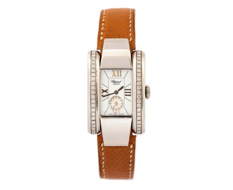 Chopard, a lady's steel Chopard La Strada wristwatch, 2cm white rectangular dial with Roman numerals, subsidiary seconds dial