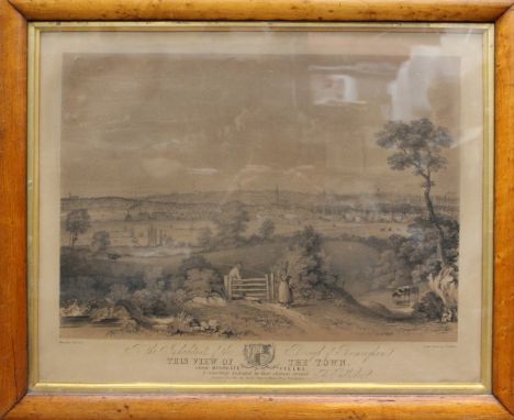 19th-century prospect of Birmingham by Henry Burn, printed by C. F. Cheffins,  lithograph, published July 1845 by Thomas Simp