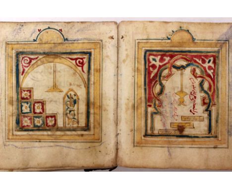 Manuscript Islamic prayer book, Dala'il al-Khayrat, 18th or 19th century, black ink on laid/chain-lined paper heightened with