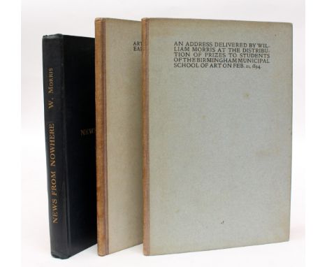 Morris, William. 'News from Nowhere or An Epoch of Rest, Being Some Chapters from A Utopian Romance', first edition, London: 