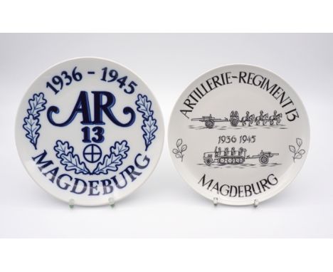 2 Teller Artillerie-Regiment 13, Magdeburg 1936-1945, Nachkriegsproduktion Porz.-Manufaktur W.Schwemmlein, Bayreuth/Arzberg, 