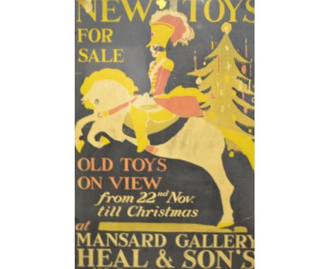 Claud Lovat Fraser (1890-1921) - New Toys for Sale - 75x49cm coloured lithograph, published for Heal & Sons in 1920 CONDITION