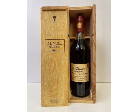 J. de Malliac, Armagnac 1950, bottled 1989, 70cl, 40%, numbered bottle in individual wooden box