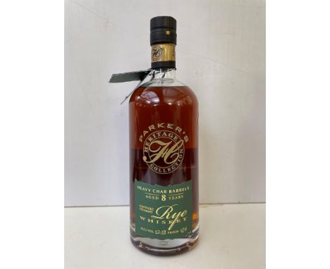 Parker's Heritage Collection Kentucky Straight Rye Whiskey, aged 8 years, heavy char barrels, 52.5%, 105 proof, 75cl