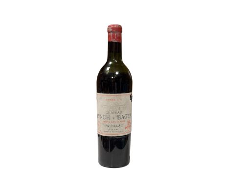 Chateau Lynch Bages, Pauillac 5eme Cru 1945, 1 bottle, level near mid shoulder, label chipped.Removed from a Kent cellar