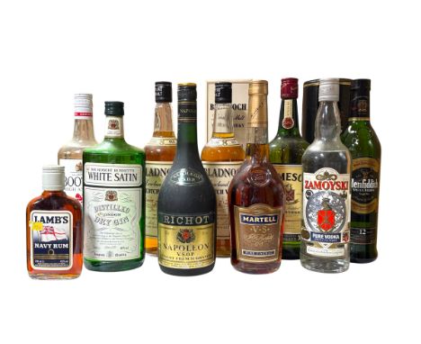 Bladnoch Lowland Malt Scotch Whisky, 8 years age, 75cl, 40% (2 bottles); Jameson Irish Whiskey, 1 litre, 40%; Glenfiddich Spe